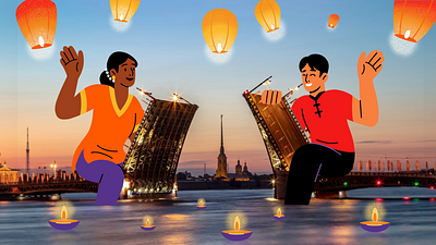 World Youth Festival animation chara character international propoganda russia youth