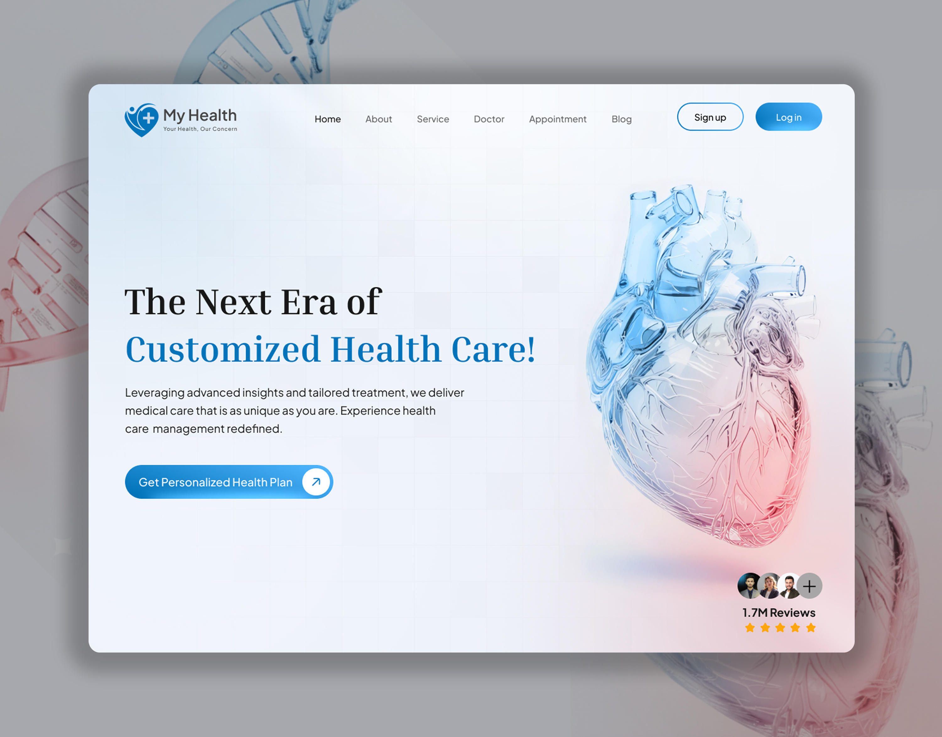 Example of Healthcare Website Landing Page Design