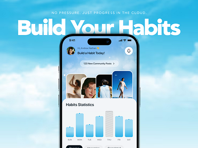 Modern Habit Builder Mobile Design app designer application designer daily habit tracker mobile ui design habit tracking app ui habits app landing page designer streaks and habits mobile ui ui ui designer uidesign ux