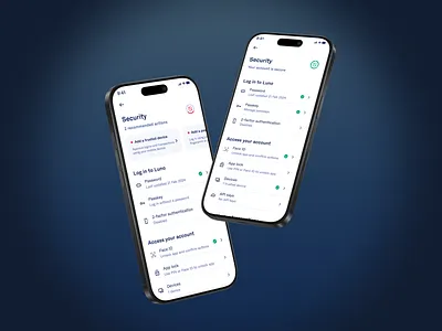 Account security health check account page account security app design crypto figma finance financial app profile page security security health check settings settings page ui ui design ui ux web3