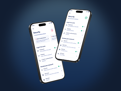 Account security health check account page account security app design crypto figma finance financial app profile page security security health check settings settings page ui ui design ui ux web3