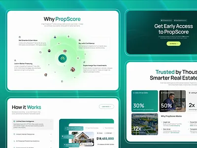 Trust UX/UI for Real Estate AI SaaS Platform | Masterly benefits section conversion design credibility design cta design data visualization early access how it works infographics landing page proptech real estate saas platform trust signals ui ui design ux design uxui value proposition web design why section