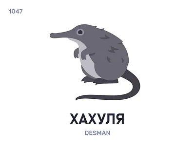 Хахуля / Desman belarus belarusian language daily flat icon illustration vector