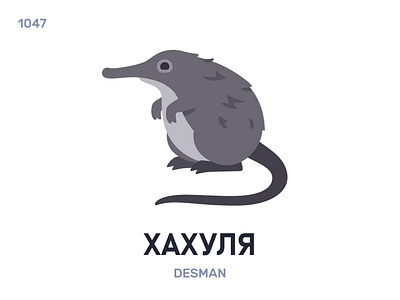 Хахуля / Desman belarus belarusian language daily flat icon illustration vector