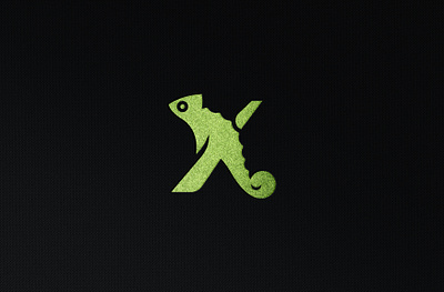 X_Chameleon animal blending branding chameleon cloth design graphic design icon lizard logo logo design minimalist nature reptile tropical vector wildlife x