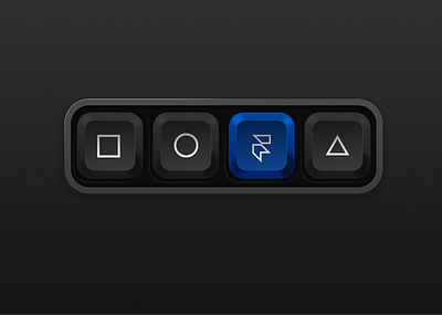 Icon Interface — Dark UI Concept buttons conceptdesign dark framer graphic design heropage keyboard ui ui concept ux web