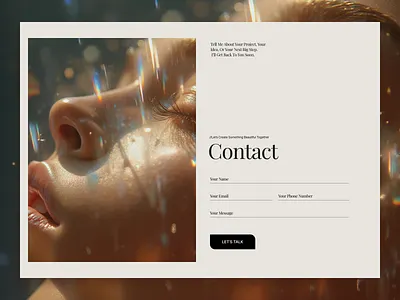 Contact — Visual Storytelling Layout conceptdesign contact contact page elegant face heropage minimalist ui ux web