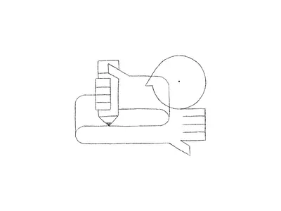 Minimalist line art illustration - drawing myself. abstract app branding crearive process drawing editorial geometric graphic design illustration landing page line art man minimalist modern paper pencil simple simplicity web writer