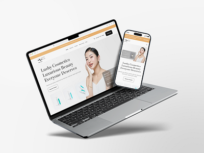 Skincare Product Website Design beauty beautybrand beautyskincare beautywebsite branding cleanui cosmeticdesign design ecommerce ecommercewebsite landingpage minimal mobile product shoponline skincare ui ux woman