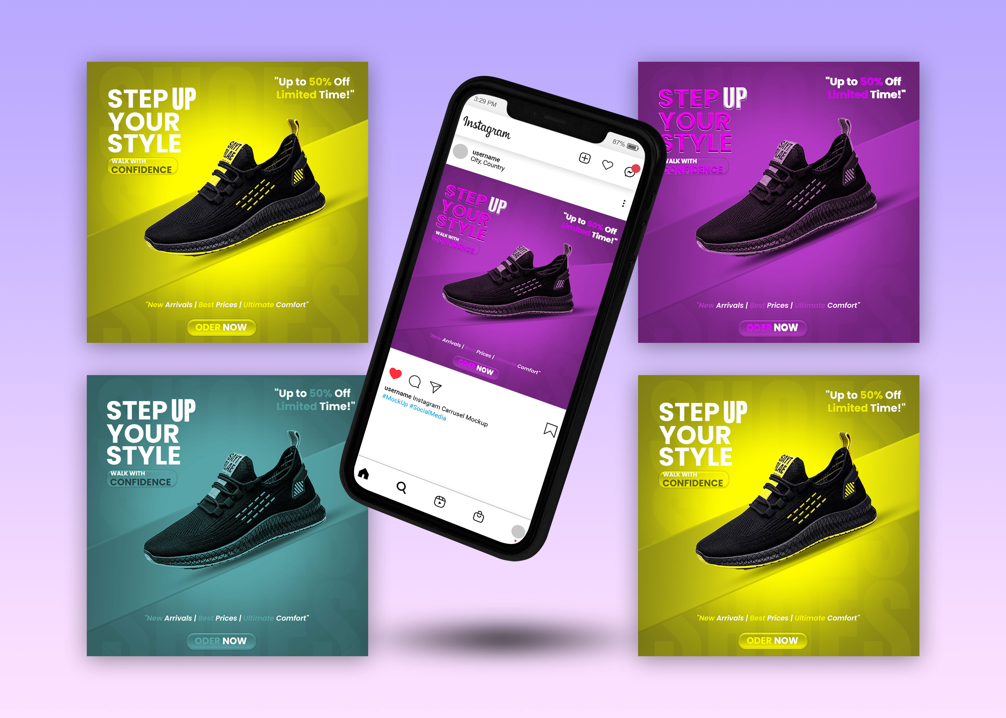 Social Media product Branding poster Design brand branding graphic design media offerposter photoshop poster product promotion shoes social