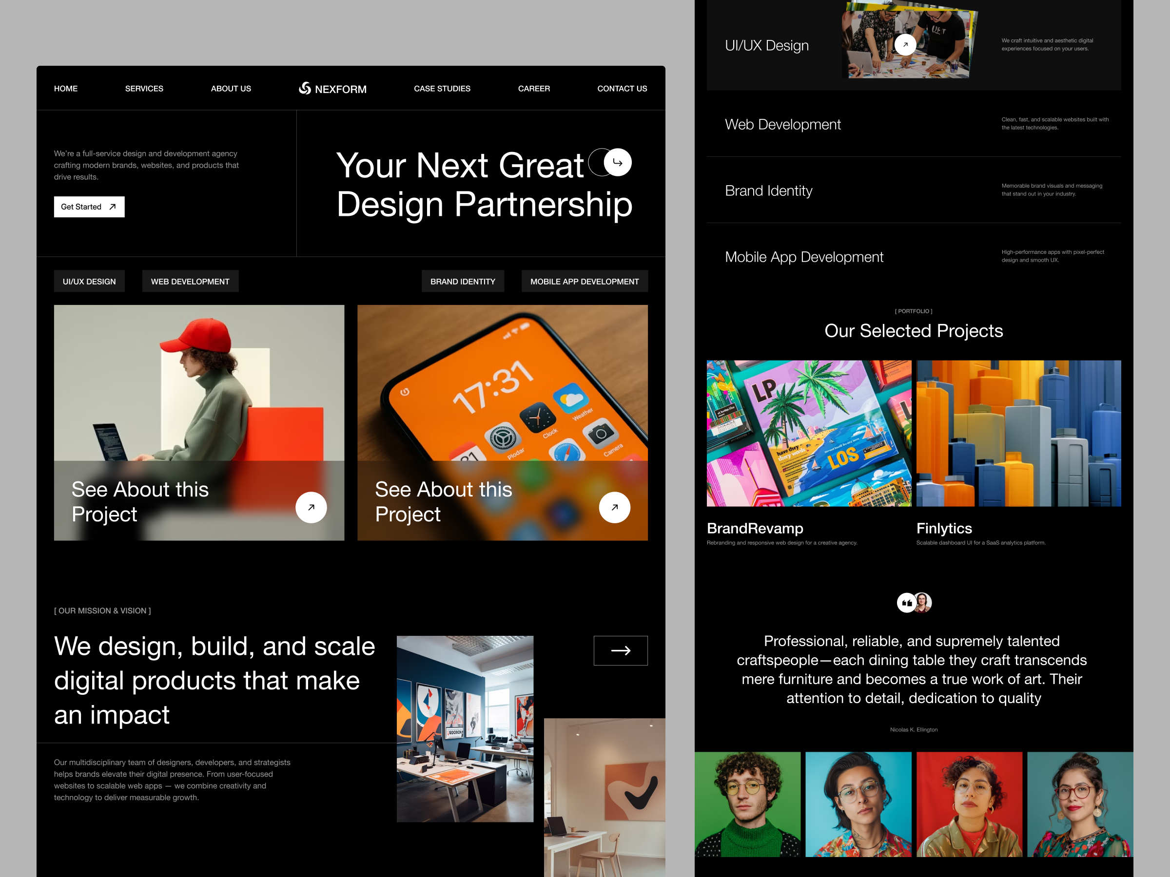 Example of Modern Website UI UX Design  In Figma