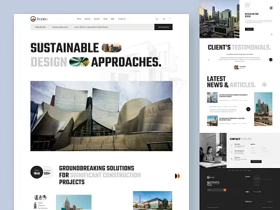 Domio - Building Construction Website | Landing Page architecture branding building clean concrete construction constructionlife contractor creative design engineering illustration interiordesign landingpage minimal realestate renovation uiux website website design