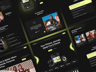 Fithive - Fitness Startup Website design drack website fitness landing page fitness website landing page mockup modern landing page product tracking website ui ux web design web interface design webpage website website design