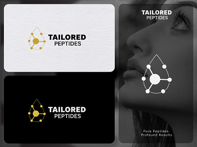 Tailored Peptides - Logo - Visual Identity biotech branding fitness health icon logo logo design logo designer logotype luxury minimalist logo modern logo molcule nature peptides logo science simple logos skincare symbol visual identity