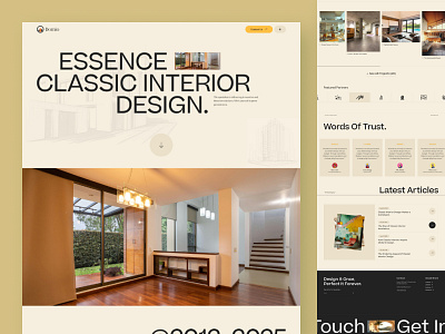 Domio - Modern Architecture Design Website | Landing Page architecture architecturedesign branding clean construction creative design design process header design home homedecor interior interiordesign landingpage luxury minimal photography section inspiration uiux website