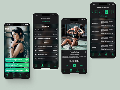 Fitness App app fitness mobile ui uxui