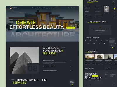Domio - Modern Architecture Design Website | Landing Page animation architecture arquitectura branding building clean construction creative design homedesign illustration interiors luxury minimal modern moderndesign modernhouse motion graphics ui website