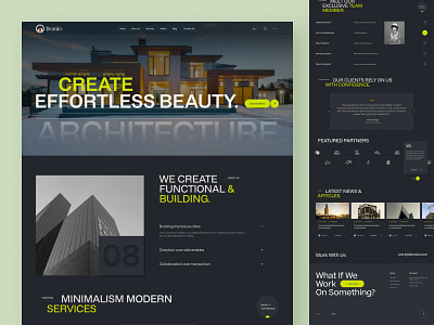 Domio - Modern Architecture Design Website | Landing Page animation architecture arquitectura branding building clean construction creative design homedesign illustration interiors luxury minimal modern moderndesign modernhouse motion graphics ui website