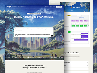 AI Agent Landing Page ai ai agent website ai agents ai agents landing page ai saas ai startup ai website automation design landing landing page learning paltforms saas saas website tech ui ux web web design website