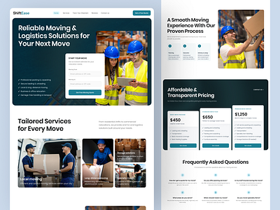 Logistics Company – Web Design Landing Page business website cargo delivery freight services landing page logistics logistics website shipment shipping transport ui ui ux design ux web design web interface design web ui