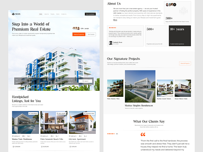 Responsive Real Estate Website UI/UX — Modern, Minimal Design interface product service startup ui ux web