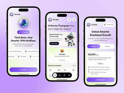 AI That Helps You Feel Better ai dating app dating datingapp discovery page find love finder interface ios ios app love match matching meet minimal mobile app mobile ui partner relationship