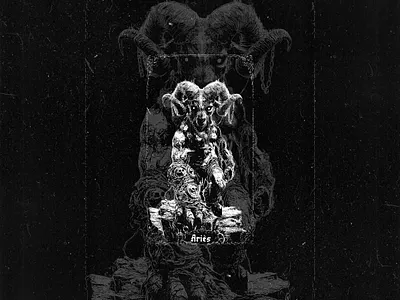 Dark aries zodiac aries black darkart design illustration symbol zodiac