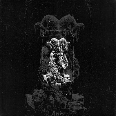 Dark aries zodiac aries black darkart design illustration symbol zodiac