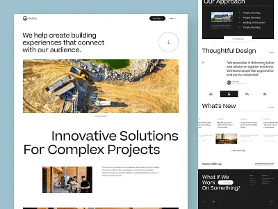 Domio - Construction Design Website | Landing Page architecture art branding builder civil civilengineering construction constructionsite creative design flooring homedesign illustration interior minimal project residential ui website work