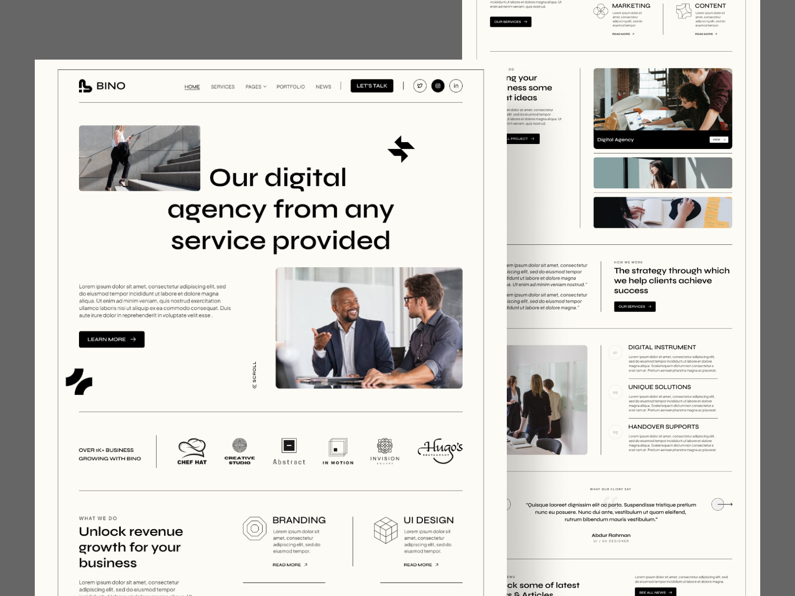 BIMO - Digital Agency Website Design agency landing page agency website app company creative creative agency design digital agency home page landing page marketing motion graphics portfolio typography ui visual design web web design website website design