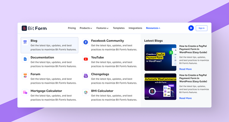 Mega Menu UI by Nur Hossen UI/UX on Dribbble