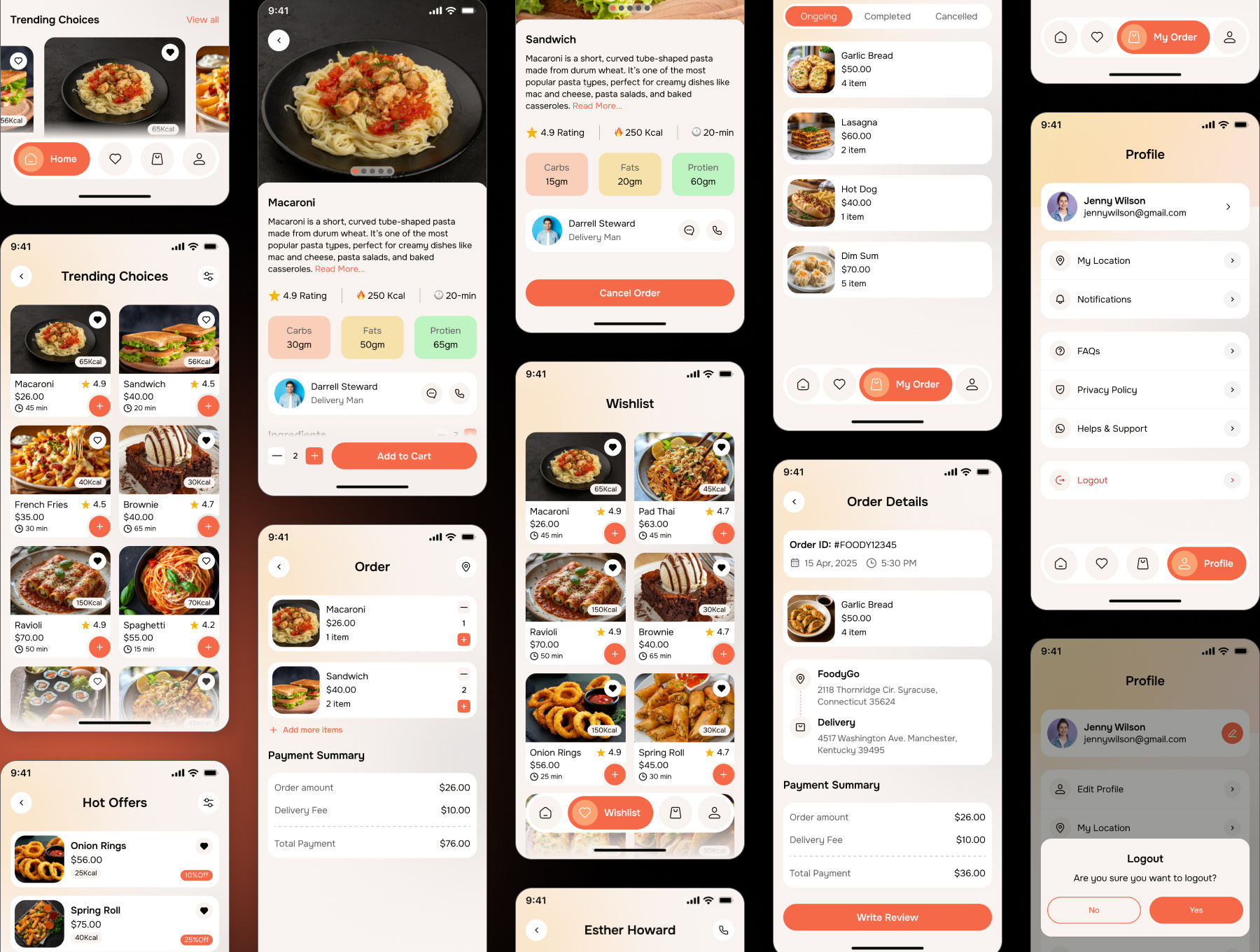 FoodyGo - Food Delivery App Design app design branding delivery app design food food delivery foodapp iosapp mobile app design mobile design restaurant app startup ui