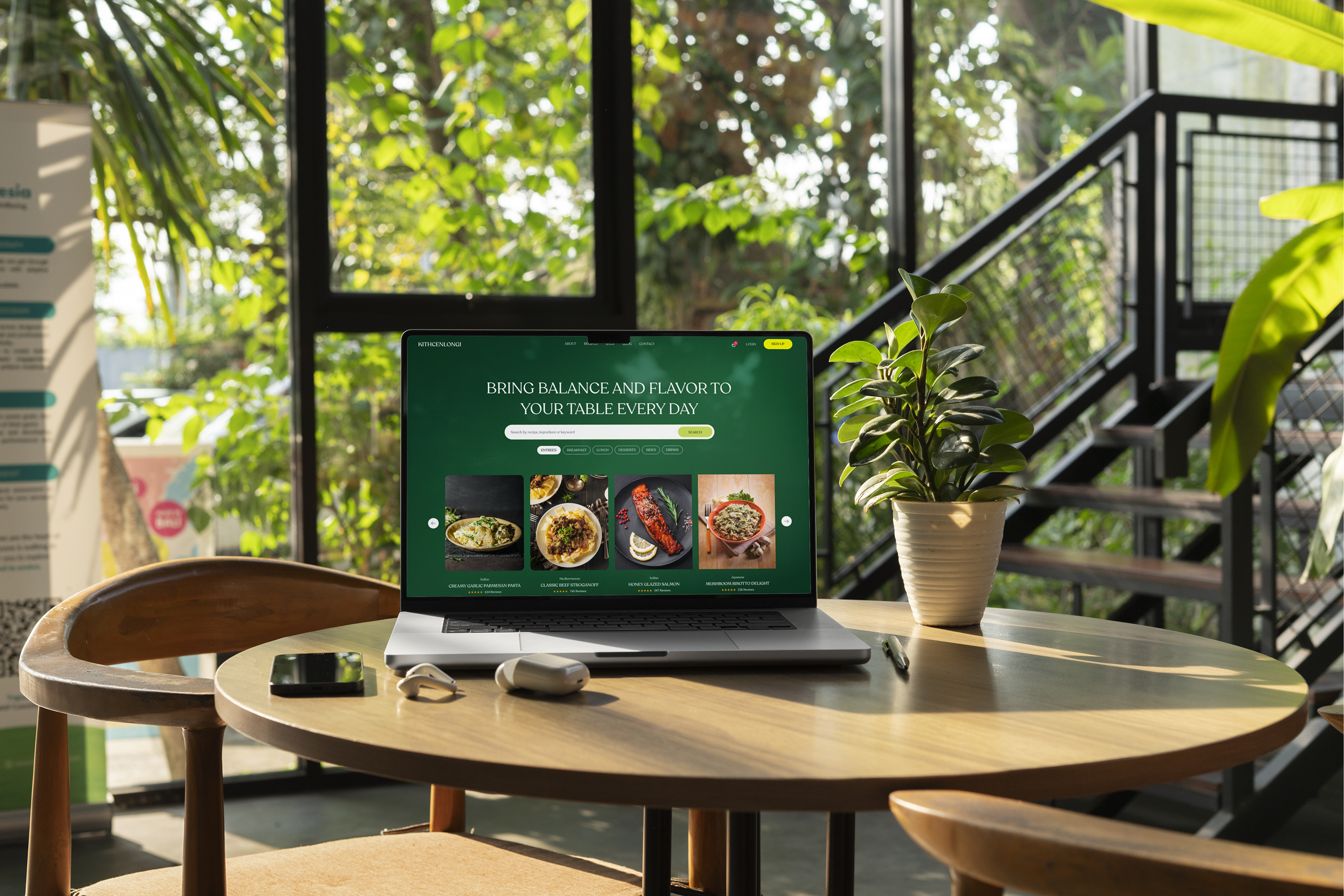 Kitchen & Cooking Website UI 3d animation branding design figma graphic design illustration logo motion graphics typography ui ux vector