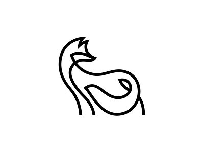 Fox Line animal animal logo branding design fox fox logo graphic design icon icons illustration line logo logo desgner mark minimal monoline logo simple single line logo vector wolf