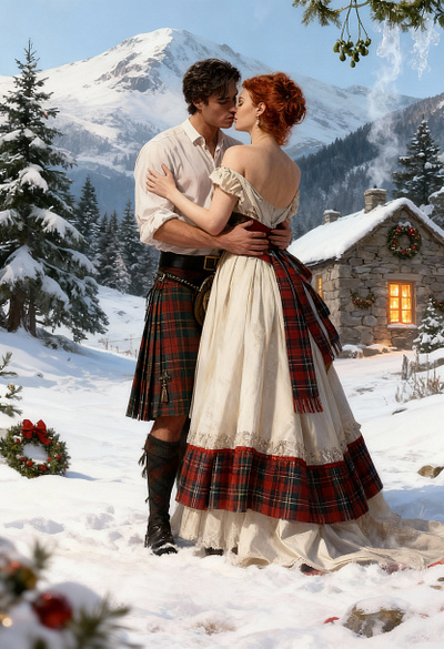Scottish Highlander Christmas christmas cover art work graphic design historical romance scottish highlander