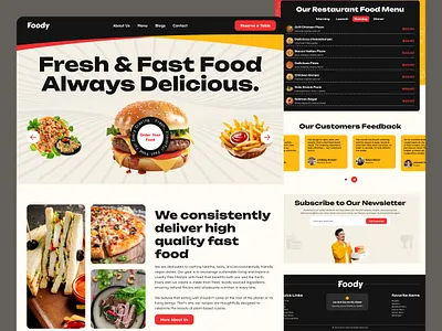 Fast Food Restaurant Website Design fast food food store food website junk food product design restaurant restaurant booking restaurant dashboard restaurant website website design