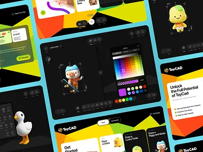 Playful 3D Editor Web App Design 3d app 3d editor colorful ui dark mode ui design design system dribbble editor app illustration design interaction design interface playful design product design tablet ui ui design ui ux ux design web app web design web ui