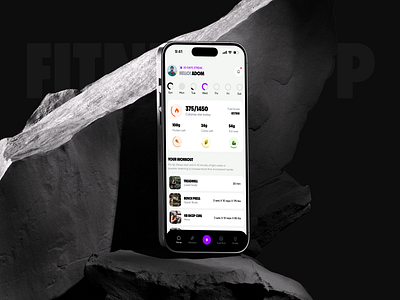 Fitness & Meal Planner App Design adom app app design app ui auchay case study diet app fitness app fitness app design gym app meal planner app ui ux workout app