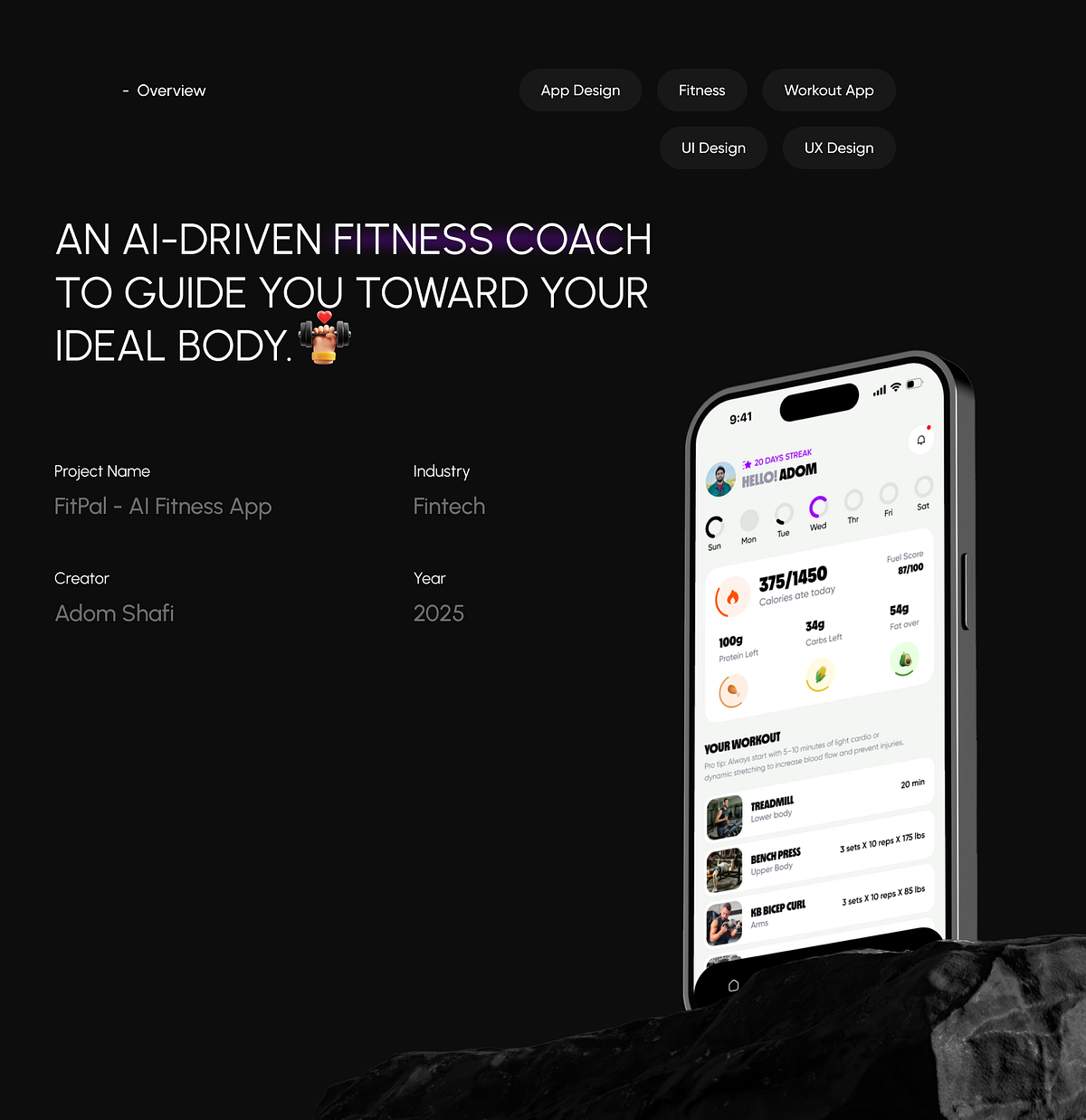 Fitness & Meal Planner App Design Image 0
