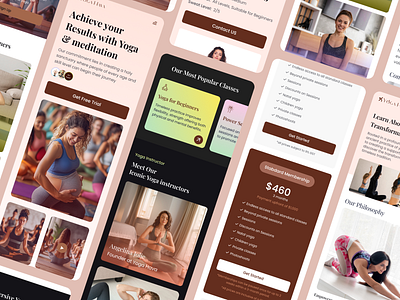 YogaHava - Yoga & Meditation Website Mobile Responsive UI calm ui design guided meditation ui health wellness website holistic wellness ui ideatedlab meditation website ui minimal yoga ui mobile responsive ui peaceful ui design wellness website yoga booking system yoga community platform yoga learning platform yoga training website yoga ui design