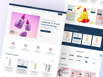 Cresclte Beauty – Modern Skincare eCommerce Website Redesign b2b beauty cosmetic store costmetic design designkast e com website luxurybrand ux makeup market market place minimalist product product website skincare ecom trending uiux uiux design
