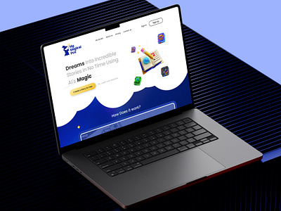 AI SaaS Landing Page Design ai agent ai content generation ai landing page ai platform ai saas landing page ai saas website ai website artificial intelligence content writing website interface landing page magical kids website modern website product design saas saas design ui uiux design web design website