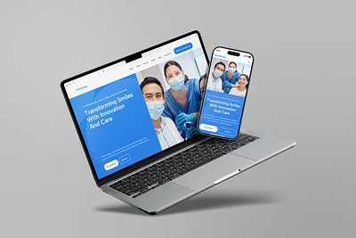 Modern Dental Service Landing Page clean clinic dent dentalcare dentalwebsite design health healthcareui interface landingpage medicalwebsite minimal mobile modern teeth ui ux