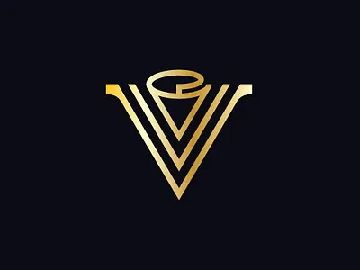 Luxury Gold Paper Letter V Logo branding company brand logo company branding design gold graphic design logo luxury modern paper vector