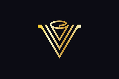Luxury Gold Paper Letter V Logo branding company brand logo company branding design gold graphic design logo luxury modern paper vector