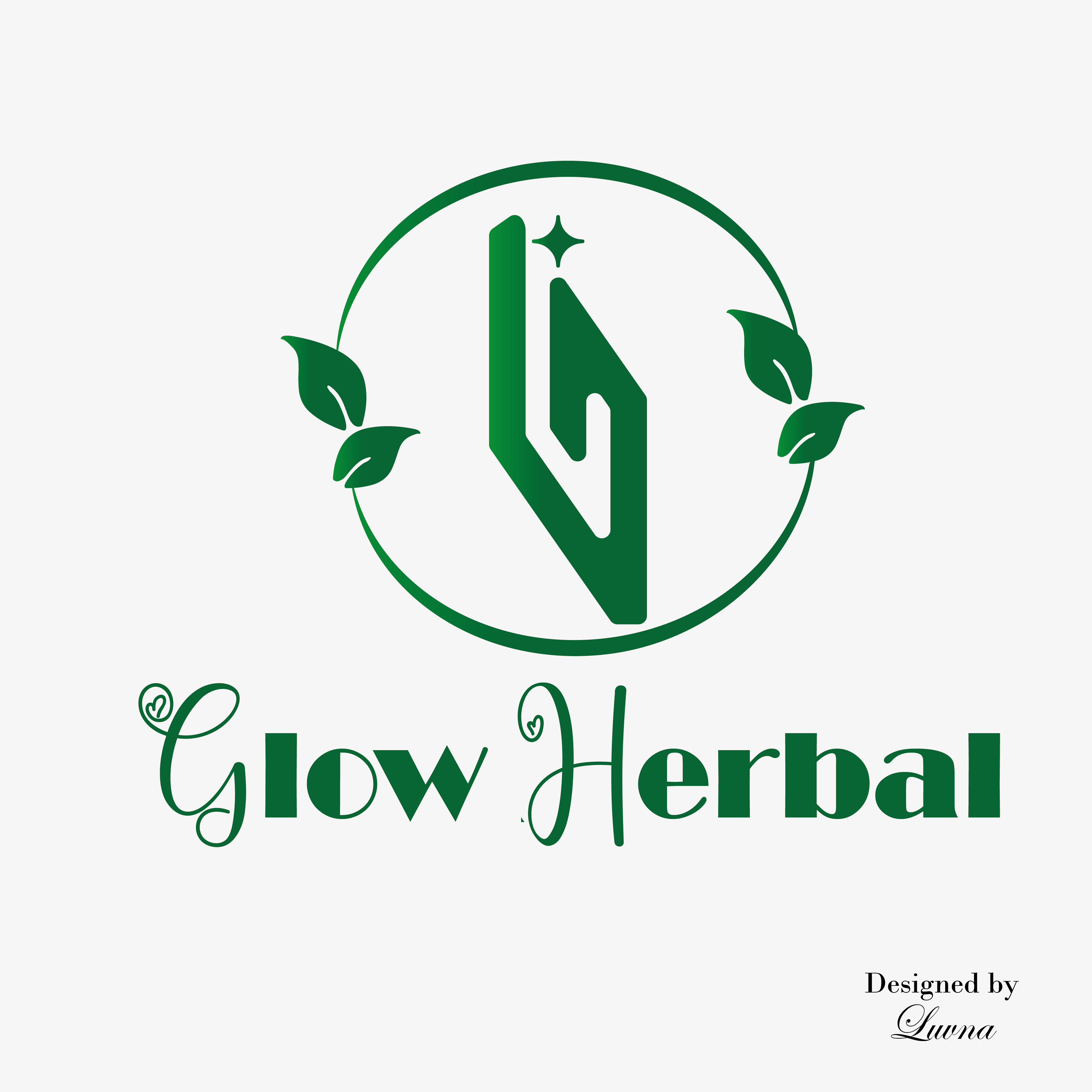 Glow Herbal Logo branding company logo design graphic design illustration logo logo design logo designer