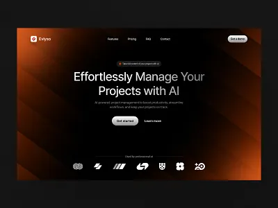 Website Hero Design ai webapp landing page design product design saas ui ux webdesign