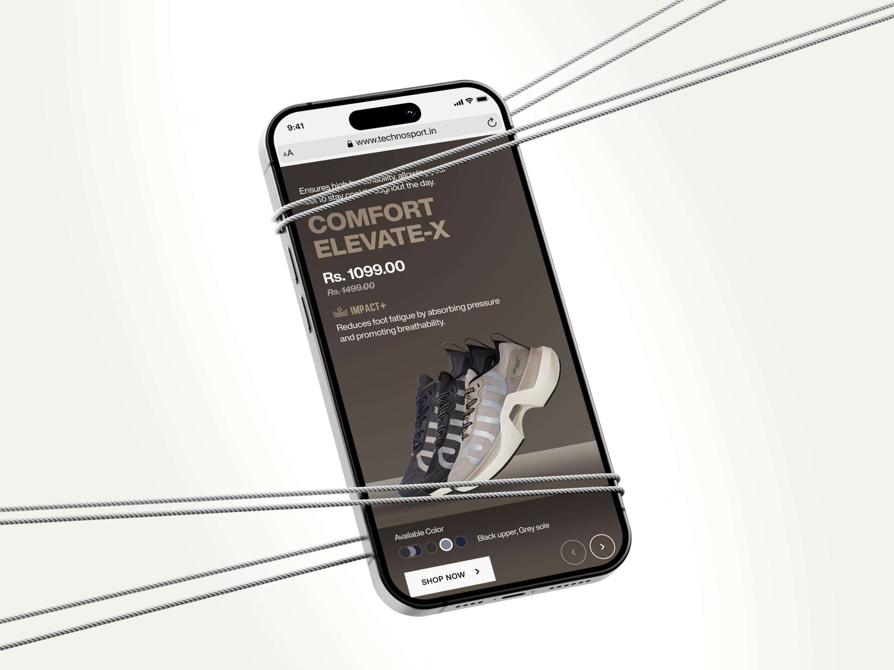 Example of Technosports || Mobile UI design