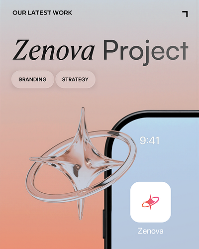 Zenova — Brand Identity brand identity branding canela design system gradient logo product design saas satoshi typography ui ux