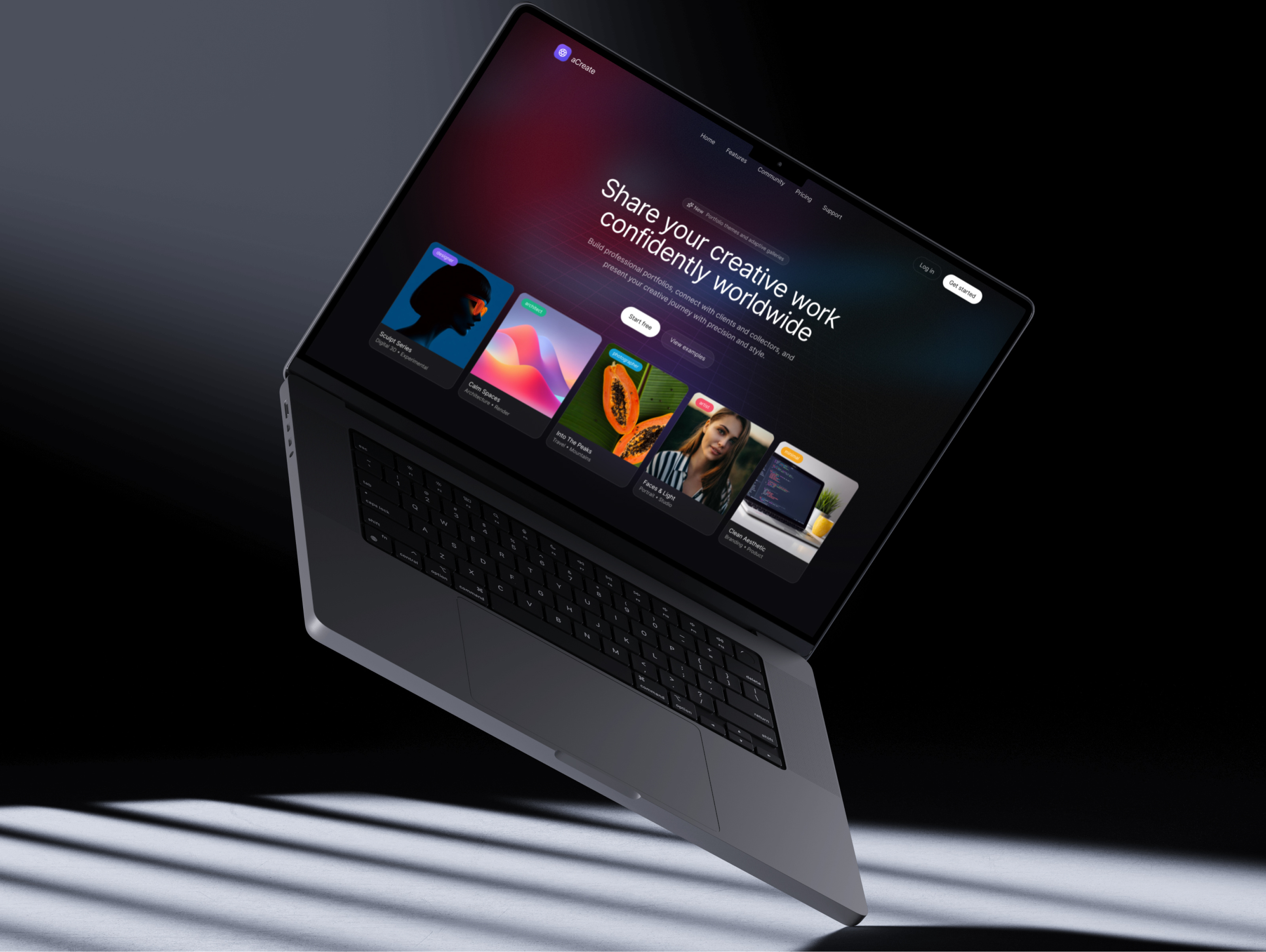 aCreate — A Modern Portfolio Experience for Creatives branddesign branding creativeportfolio design designcommunity designinspiration designshowcase designwithpurpose interactiondesign landing landingpagedesign portfoliodesign productdesign ui uidesign uiux uxdesign webdesign